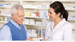 Senior man filling prescription