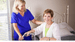 Nurse helping senior patient