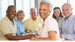 Seniors talking about Medicare Part C